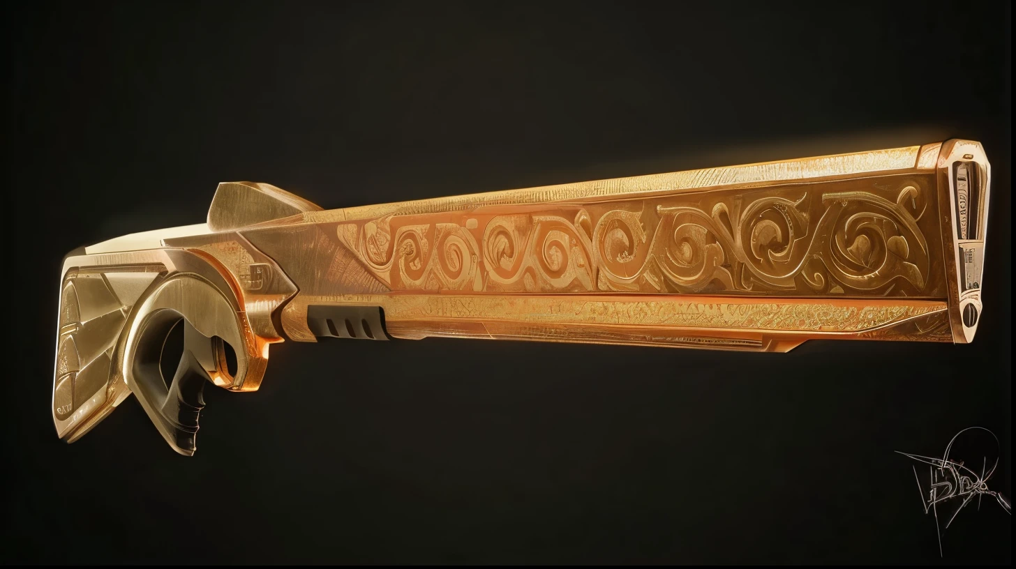 Create the most important weapon and change the color to black and gray tones