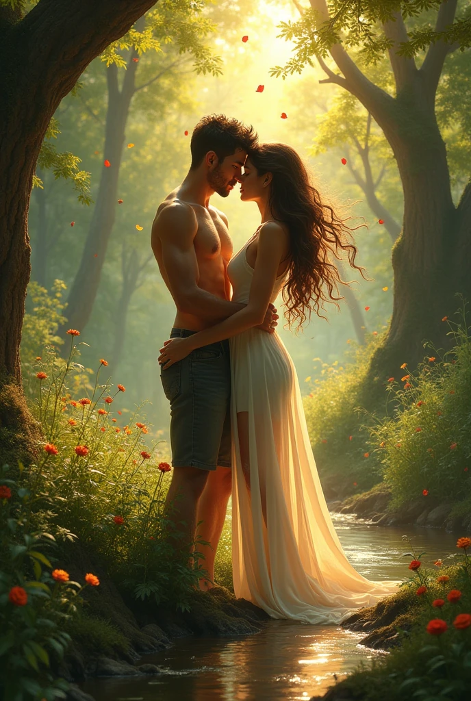 Couple having sex in nature