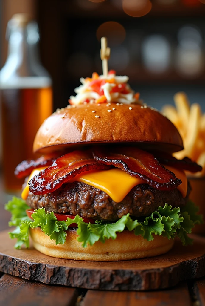 Artisan burger named Big Bacon