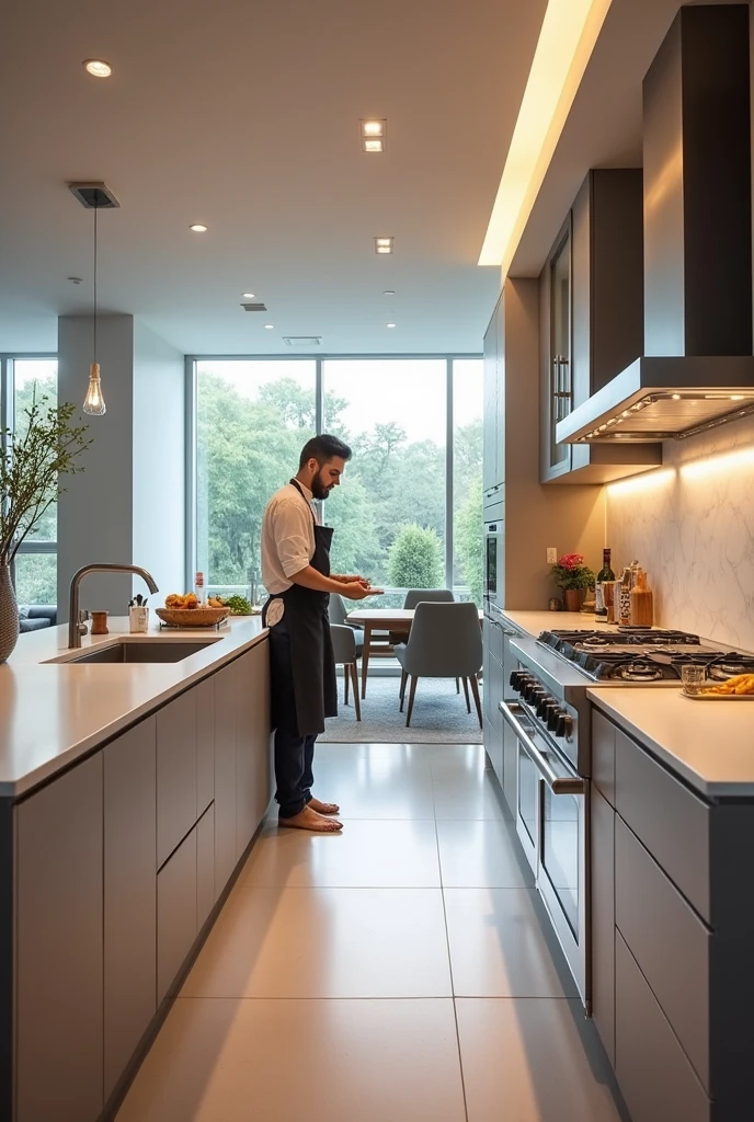 an implemented kitchen