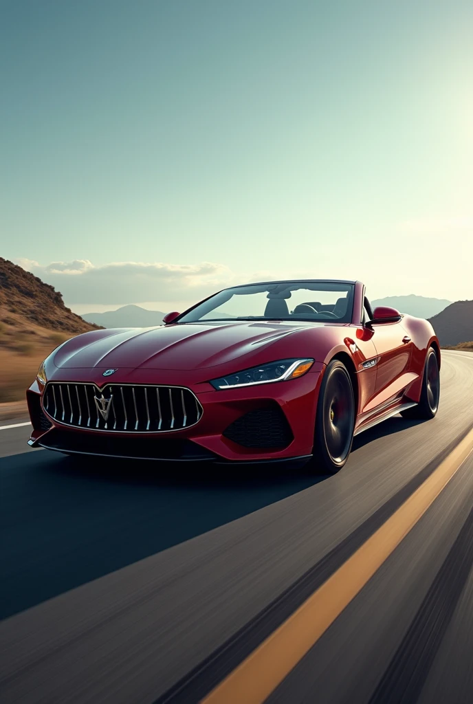 Sports convertible car and classified as large size