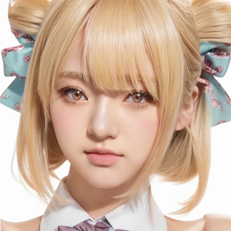 Anime girl with blonde hair and bow tie., Kawaii realistic portrait, detailed portrait of anime girl, guweiz, awesome anime face portrait, guweiz style artwork, beautiful animated portrait, beautiful natural anime face, anime girl portrait, portrait of an anime girl, anime style portrait, anime girl portrait, beautiful anime face, cute anime girl portrait