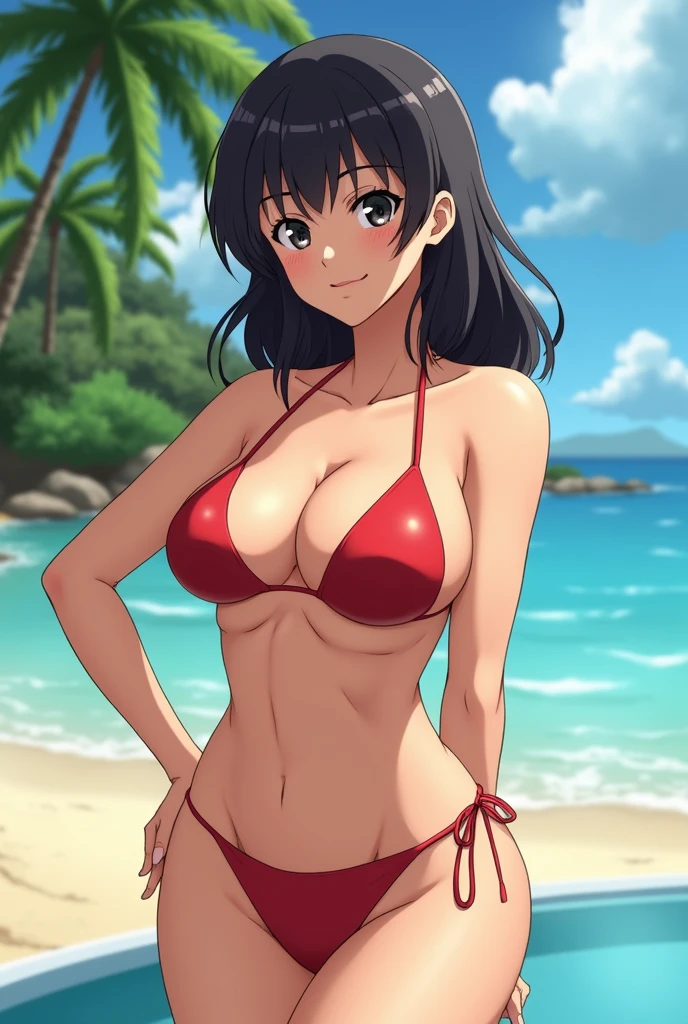 Imagine older Himawari in a bikini and busty