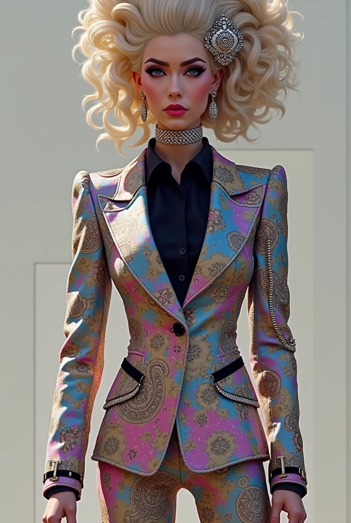 marie antoinette as 80s era business woman