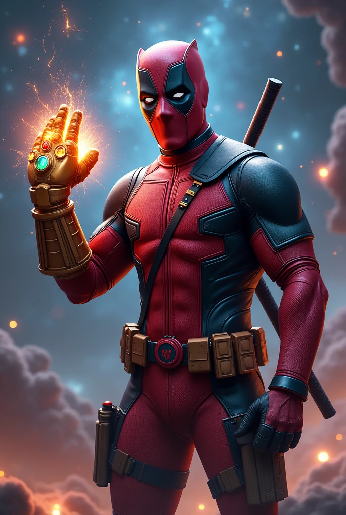 Deadpool with the Infinity Gauntlet