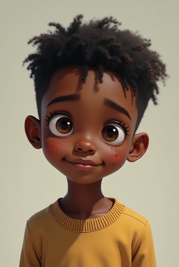 Un jeune homme noir de 11 ans, avec un peu de blessures, et qui ressemble à un intello mignon