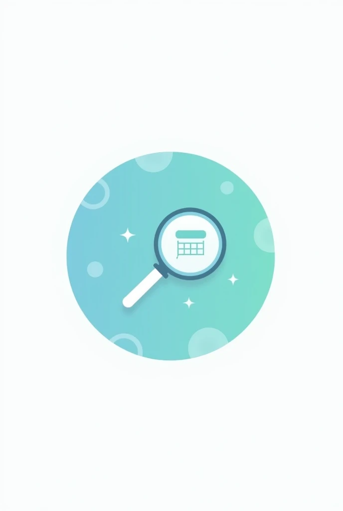 A vectorized magnifying glass and a small, discreet calendar for a logo. The image must be both joined in the same image. logo template for an offers page the magnifying glass should be blue and the calendar green