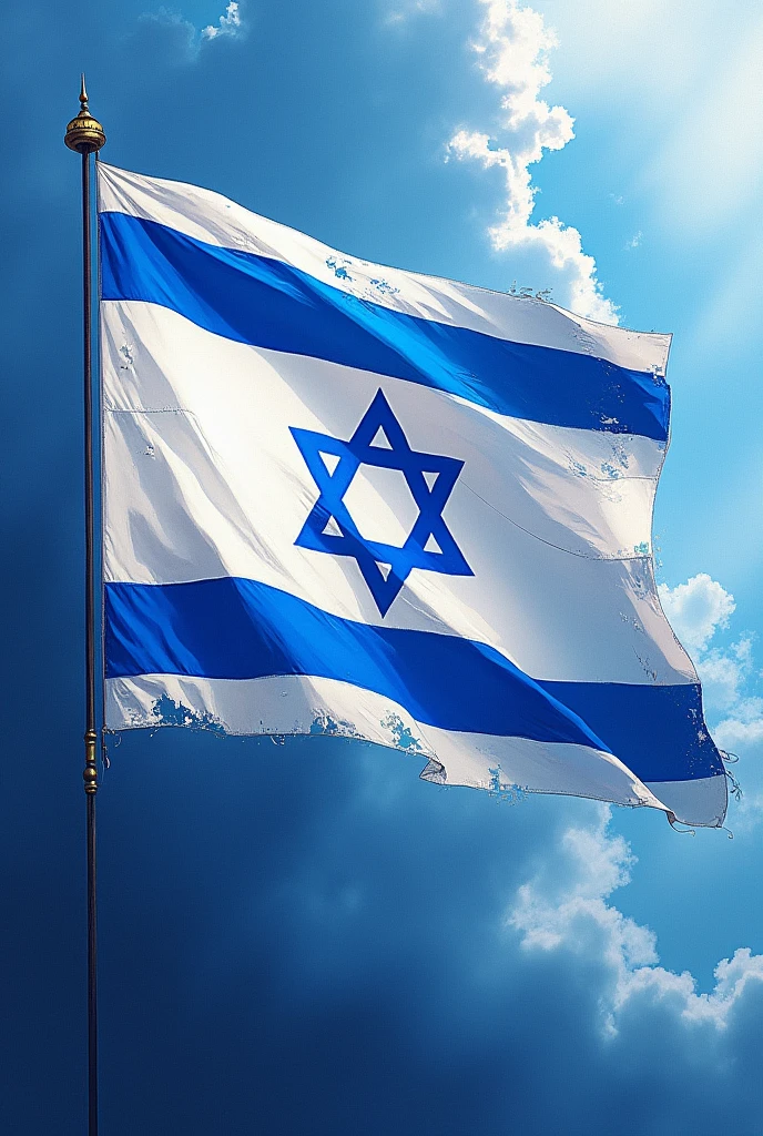 écrire sur le drapeau israélien (big mouths are at your service)