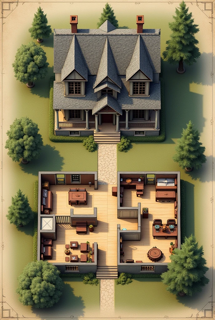 floor plan of old house