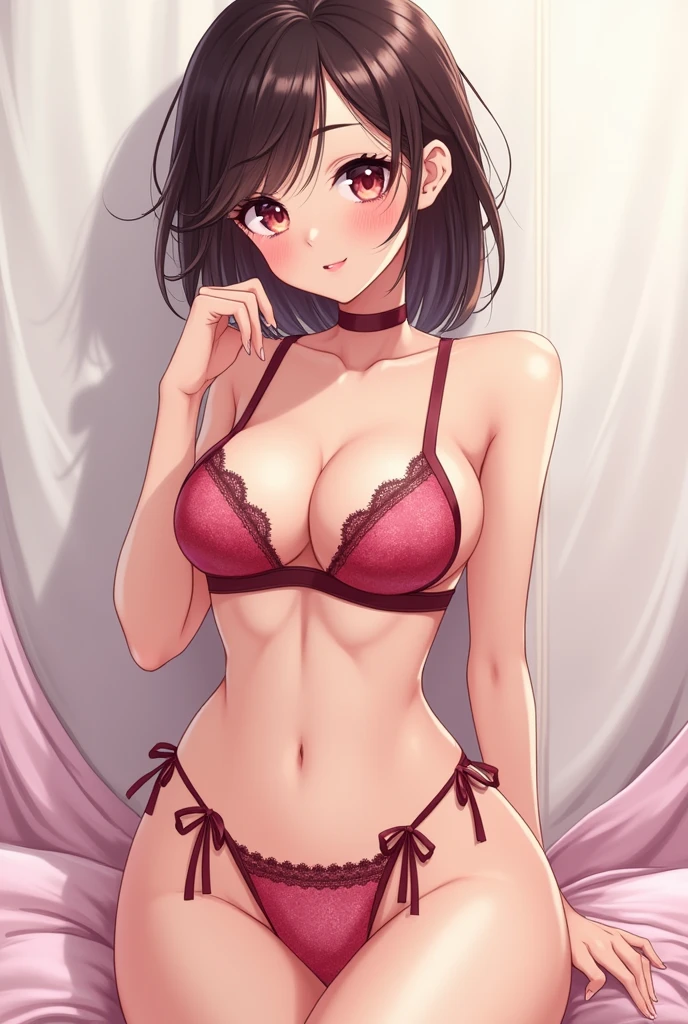 An anime girl in thongs
