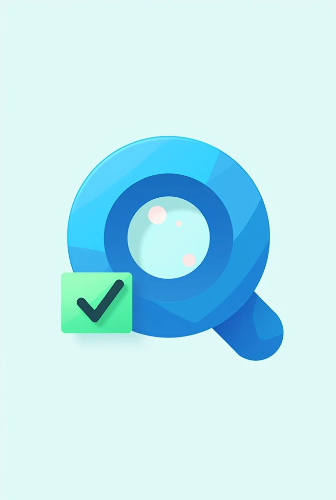 A vectorized magnifying glass and a small, discreet calendar for a logo. The image must be both joined in the same image. logo template for an offers page the magnifying glass should be blue and the calendar green
