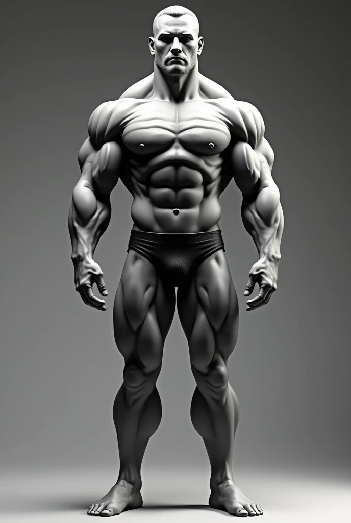 Muscular aesthetic male body