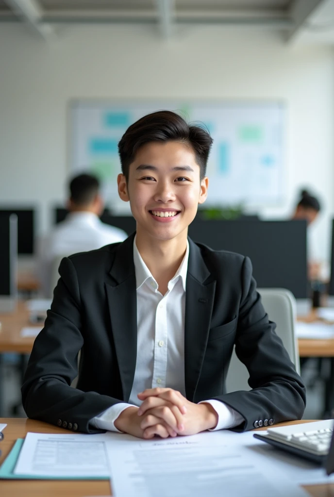 Show me a photo of a young accountant