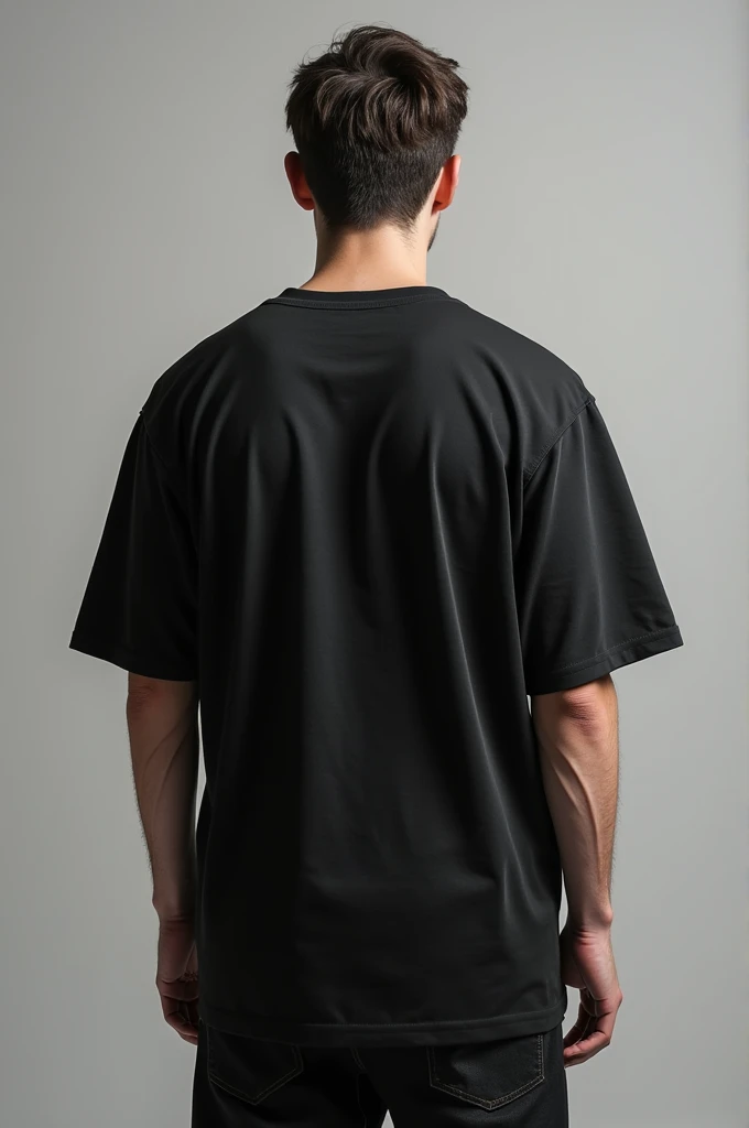 back of black floating 3d street wear t shirt