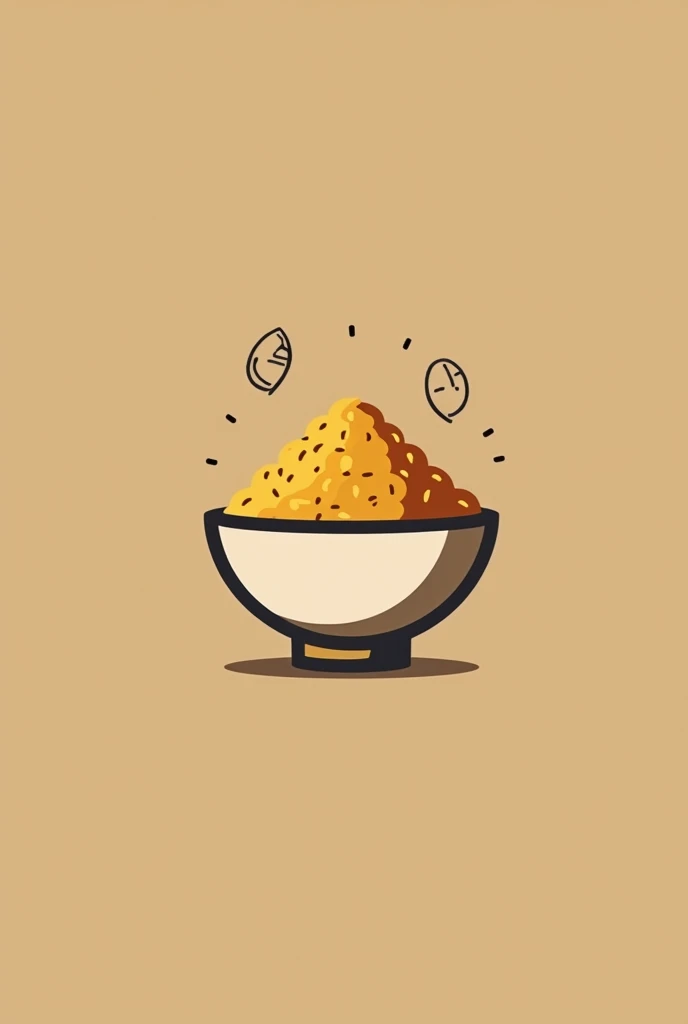 Create a minimalist logo design of a Brazilian couscous 