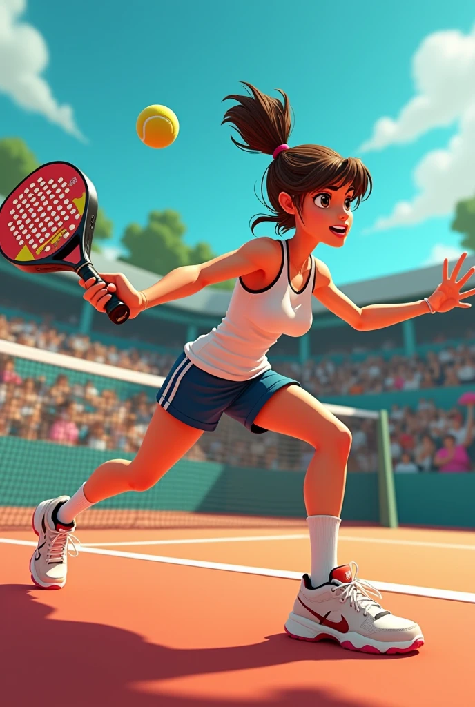 Animated padel player