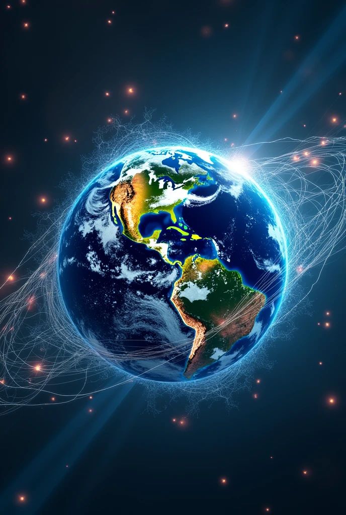 Give me the round earth that is surrounded by optical fibers
