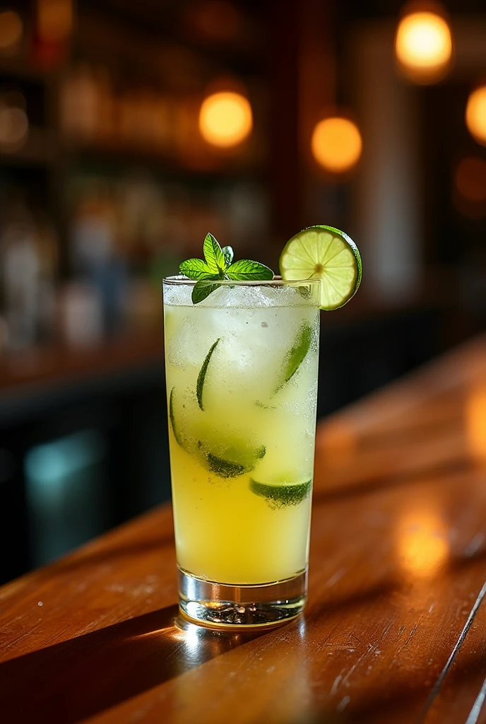 caipirinha on top of a bar table
