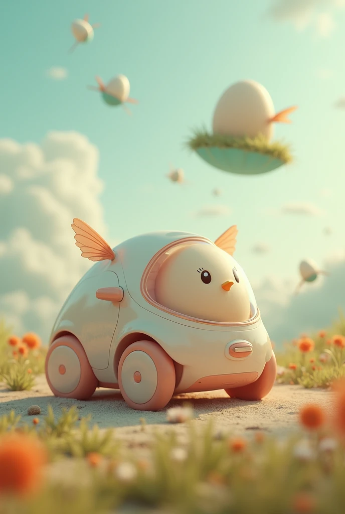 Car to transport an egg