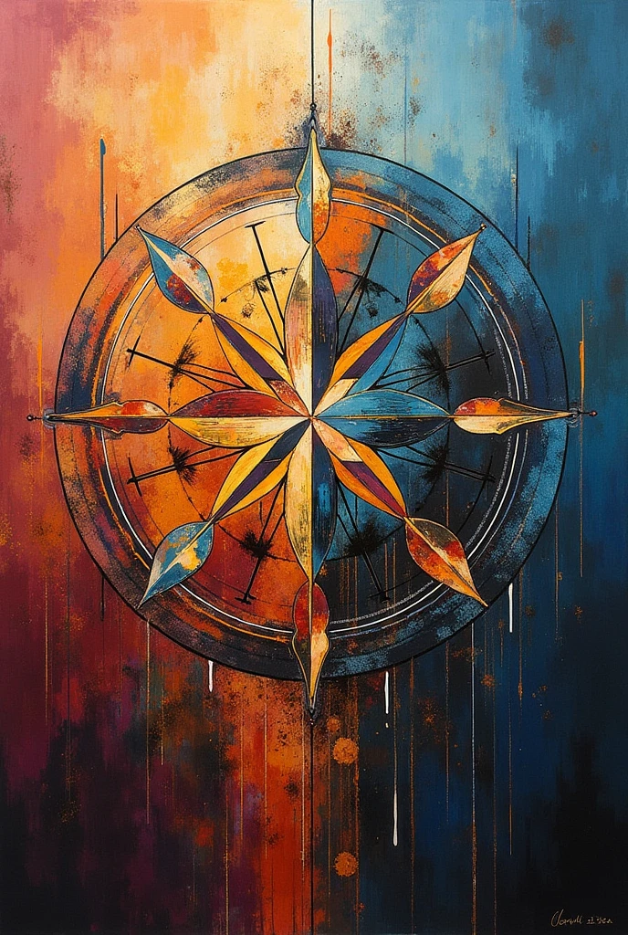 Painting of the 10 commandments in abstract art
