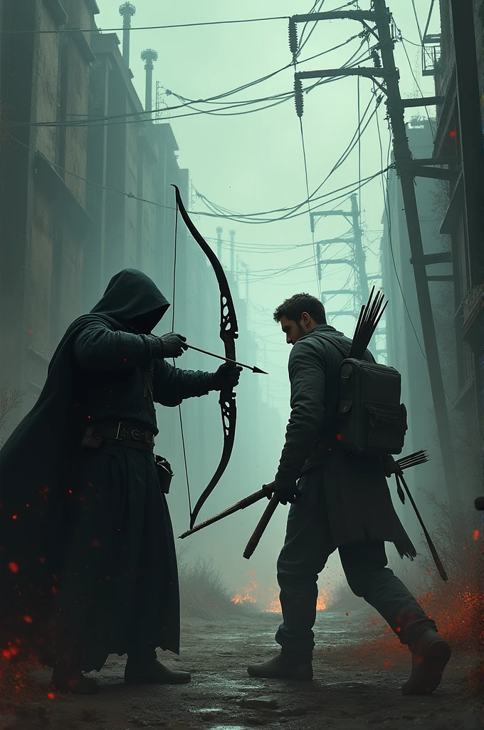 Description: Dark Arrow fires an arrow that Hunter deflects. However, A second arrow cuts a power cable, forcing Hunter to retreat.