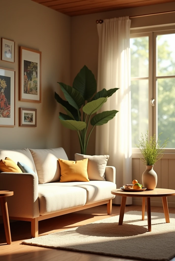 view of a living room with sofa and table, natural realistic rendering, realistic afternoon lighting, realistic physics rendering, archivision, a Photorealistic rendering, very realistic 3D rendering, Photorealistic rendering, very realistic render, excellent 3d rendering, photorealistic cinematic rendering