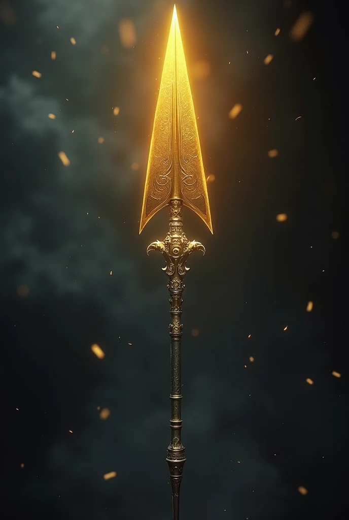 create a metal coated spear, and its golden tip and with magic along with daggers