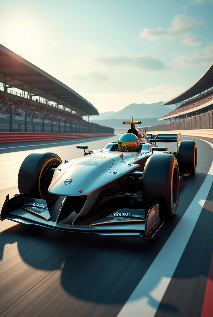 Auto formula 1 with systems to protect an egg , in an original way