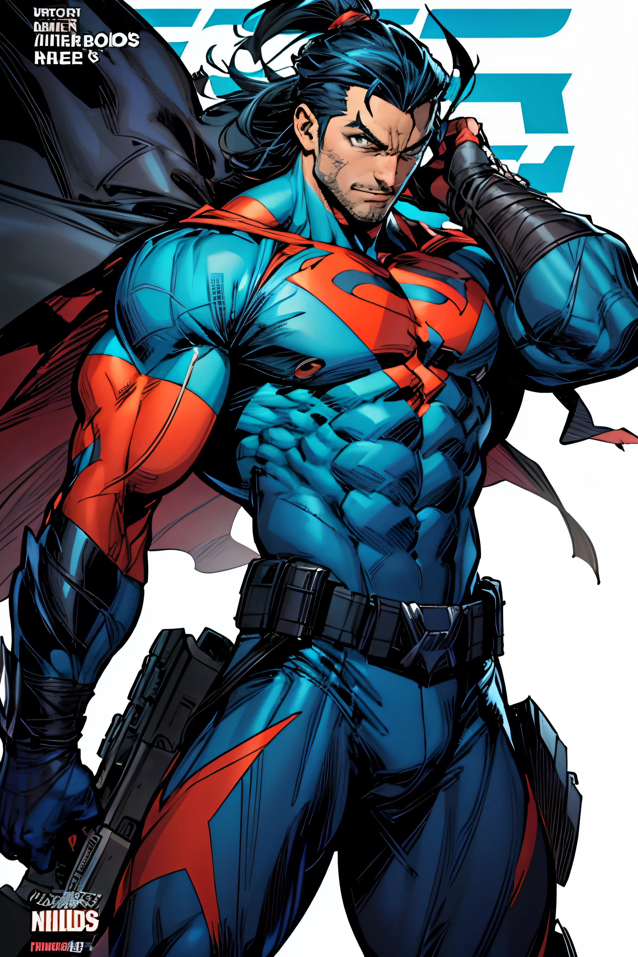 ((best qualityer)), (detailded), ((Comic books), Crie uma revista em Comic books com vilões e heróis chamada Trait Comics