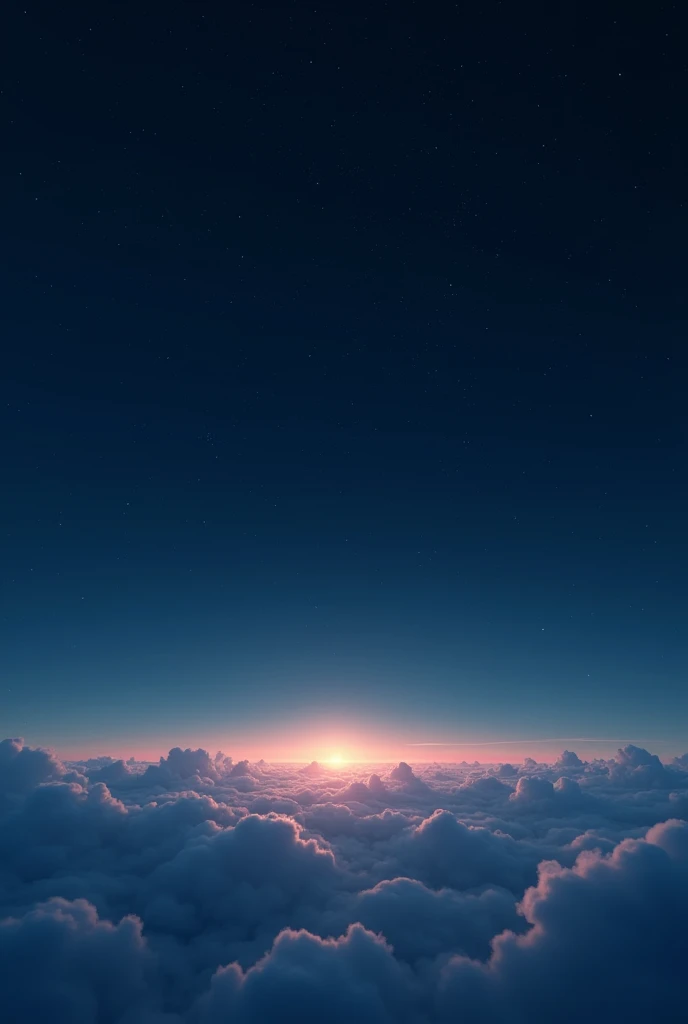 (photorealism:1.2),night sky with small lights and clouds at the bottom