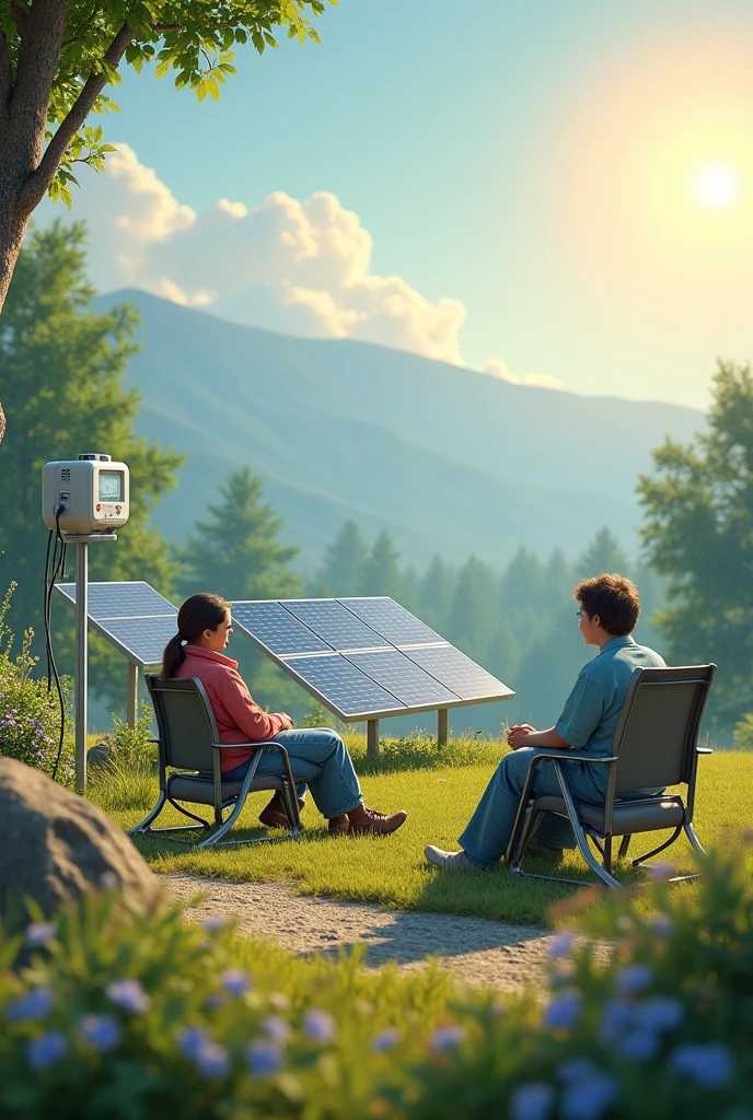Solar panel and oxygen concentrates for patients 
