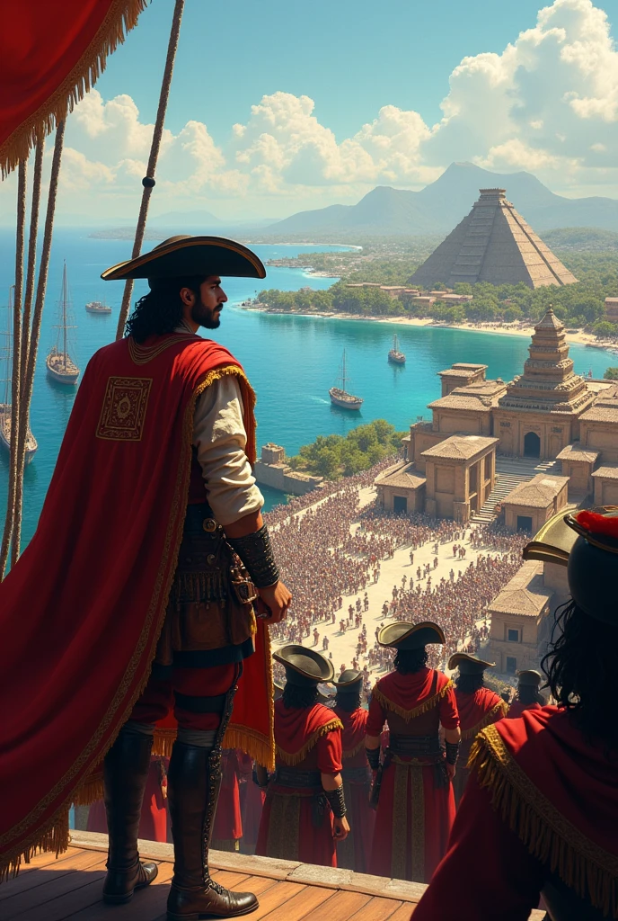 Arrival of Cortés to Cempoala where his fleets were outnumbered unlike the enemies in 1520