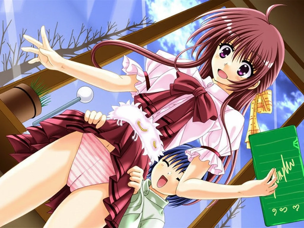 akagimio, brown hair, brown eyes, nurse, nurse cap, pink dress, short sleeves, white panty, Akagi Mio-Boku to Nurse no Kenshuu Nisshi