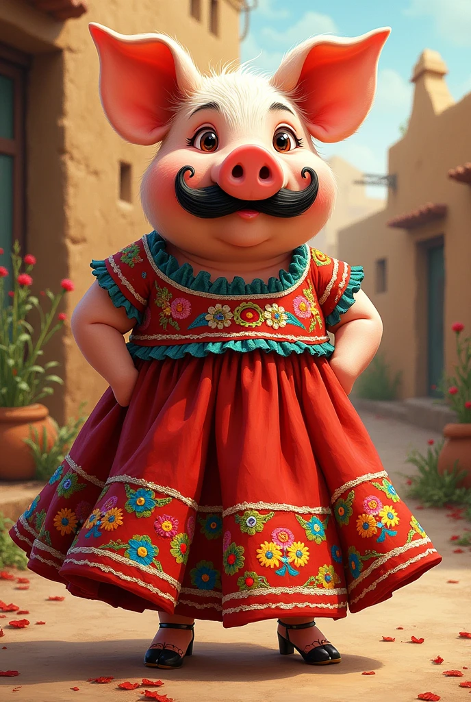 Pig with a gabacha