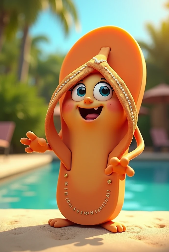 Anthropomorphic flip flop