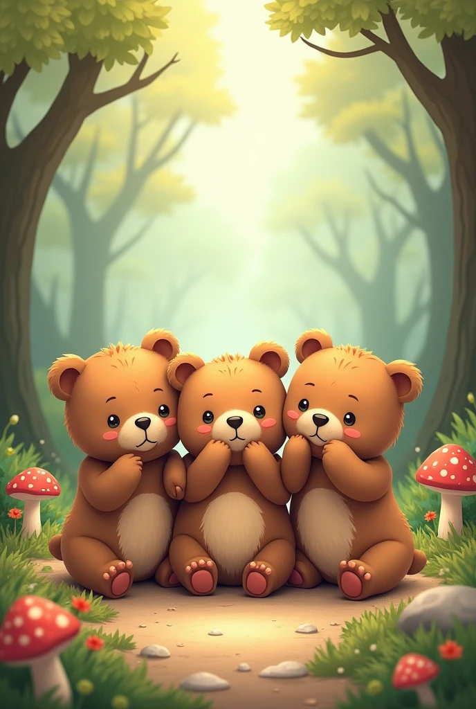 Three little bears, one blind, another mute and another deaf