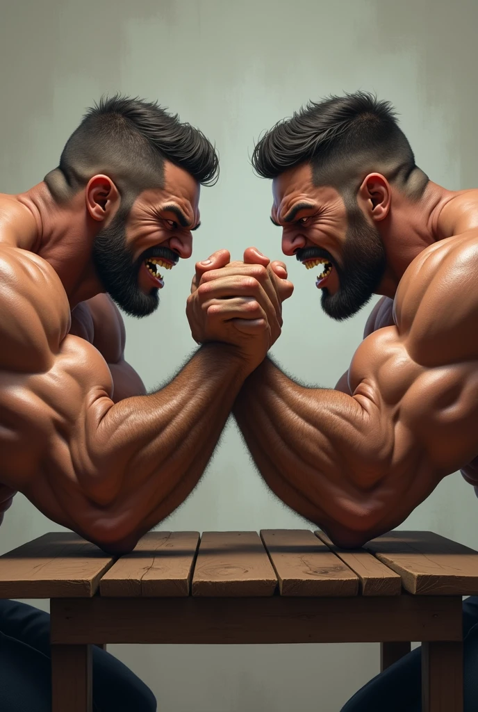 A Realistic X-Shaped Arm Wrestling