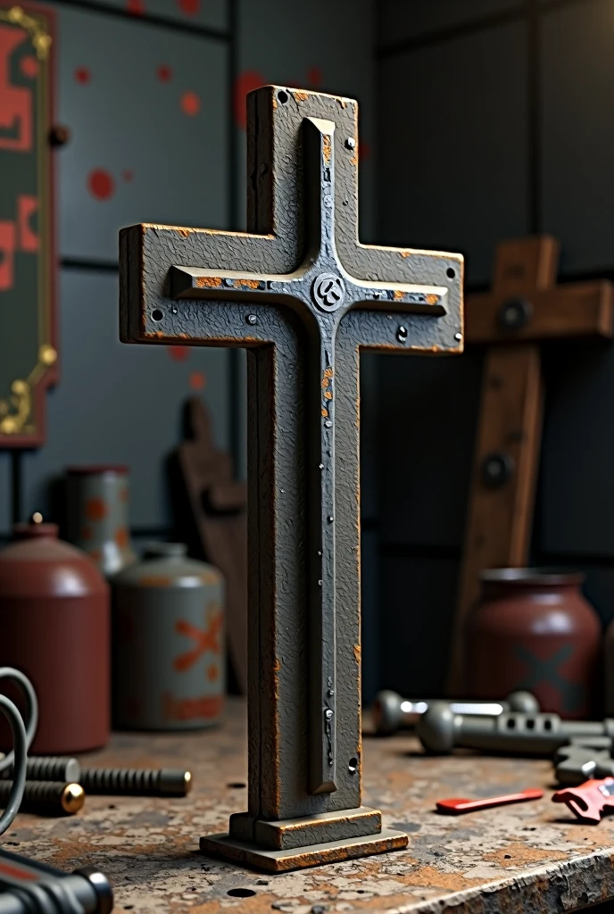 Make a cross from a mechanic key