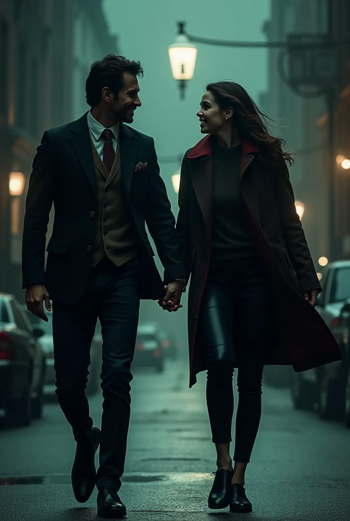 reveals John on the street, walking next to an unknown woman. Both are carefree, giggling, without noticing that they are being watched. Ao fundo, Mary's window appears partially visible, surrounded by darkness, like a watchful eye.