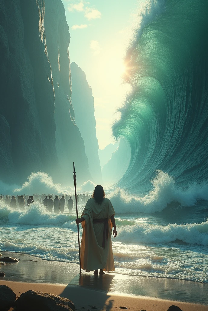 Moses opening the red sea
