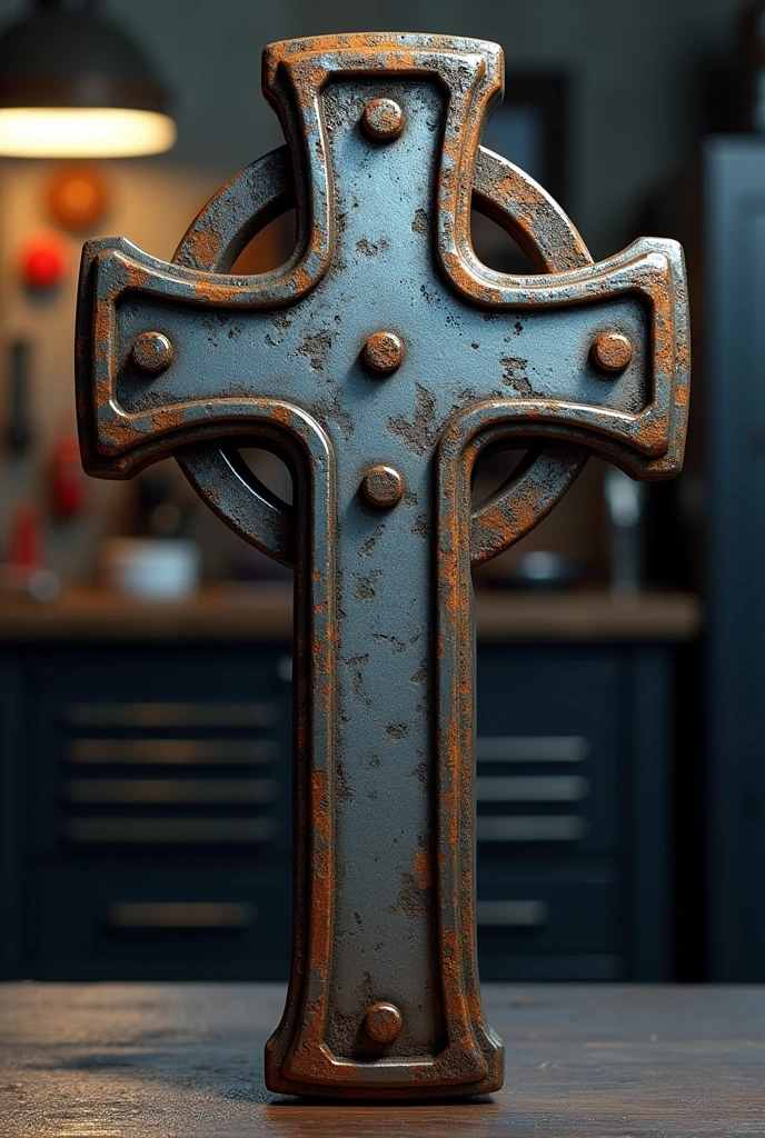 Make a cross logo for a mechanic