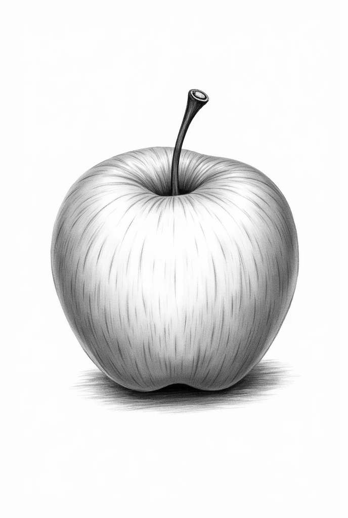 apple, black and white, coloreado por líneas negras detalles black and white detallado 