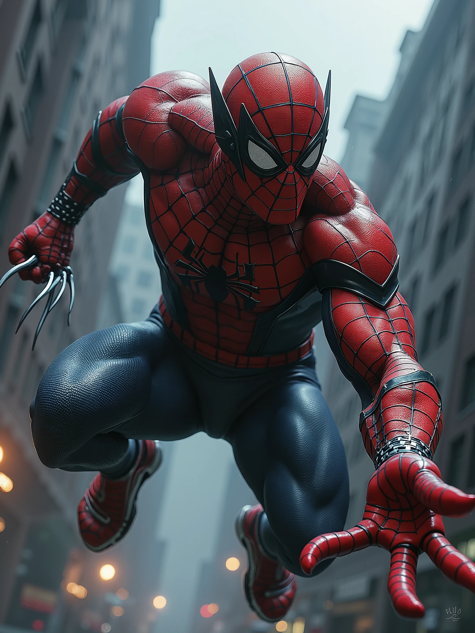 Spiderman fused with Wolverine