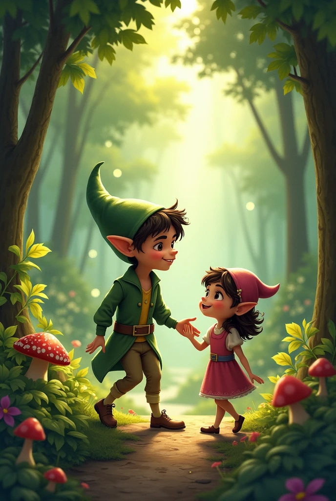Welcome, lila! —Tico said—.
This forest has surprises!
To explore, You must follow my instructions.
Tico is an elf and Lila is a real girl