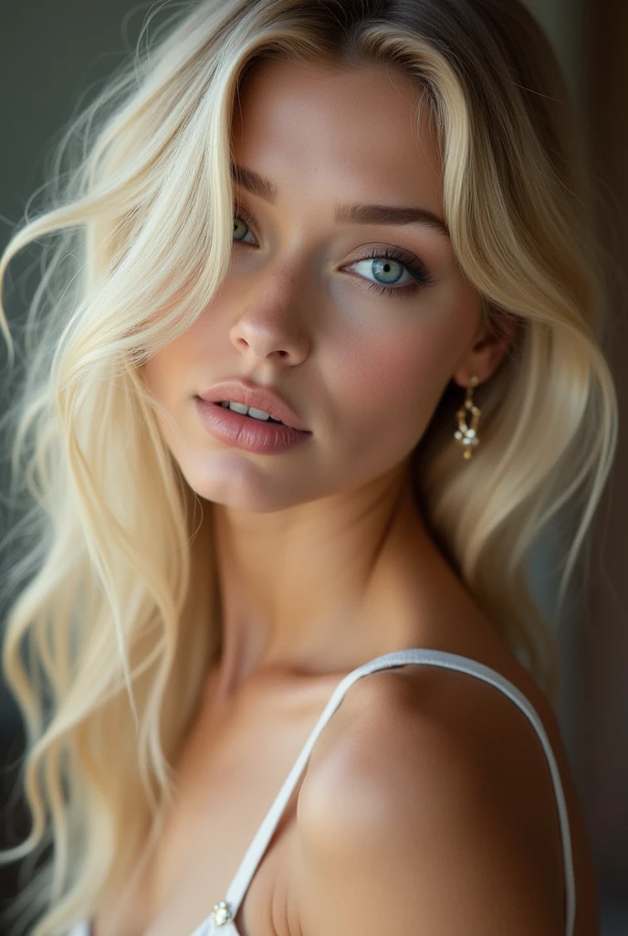 blonde 1 blonde hair big lips face photo