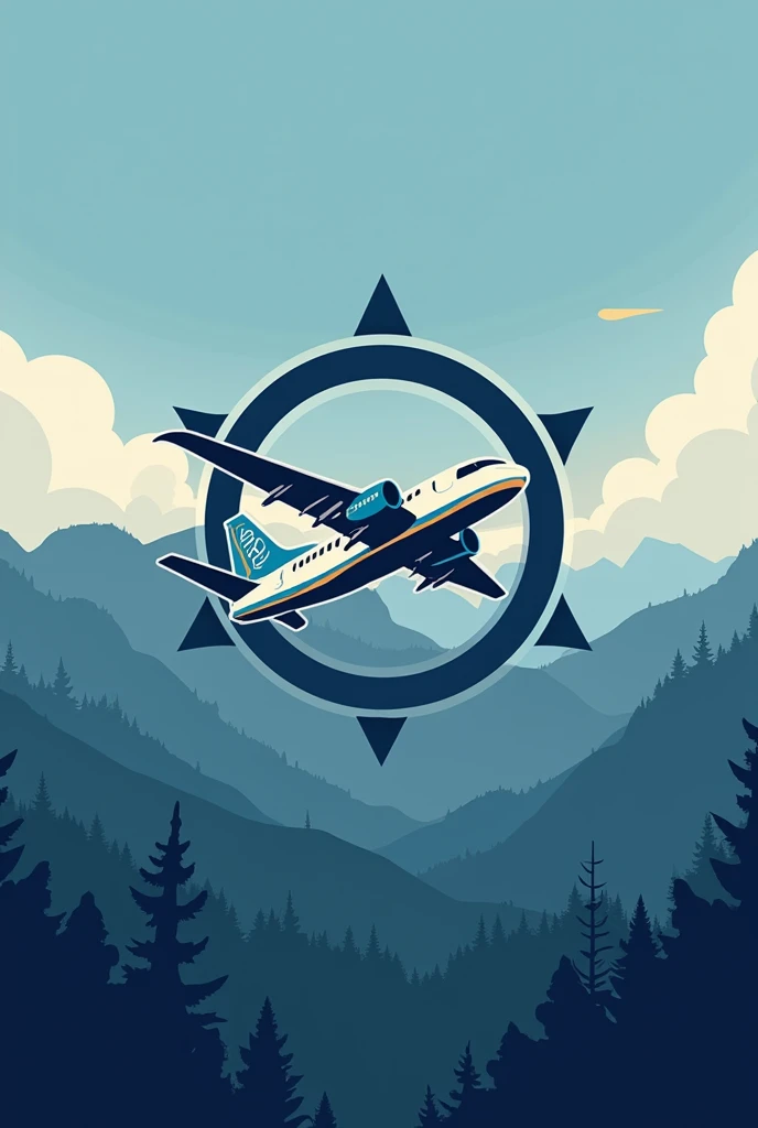 Logo for an aeronautical approved maintenance organization, based in Colombia and in charge of the avionics of planes 