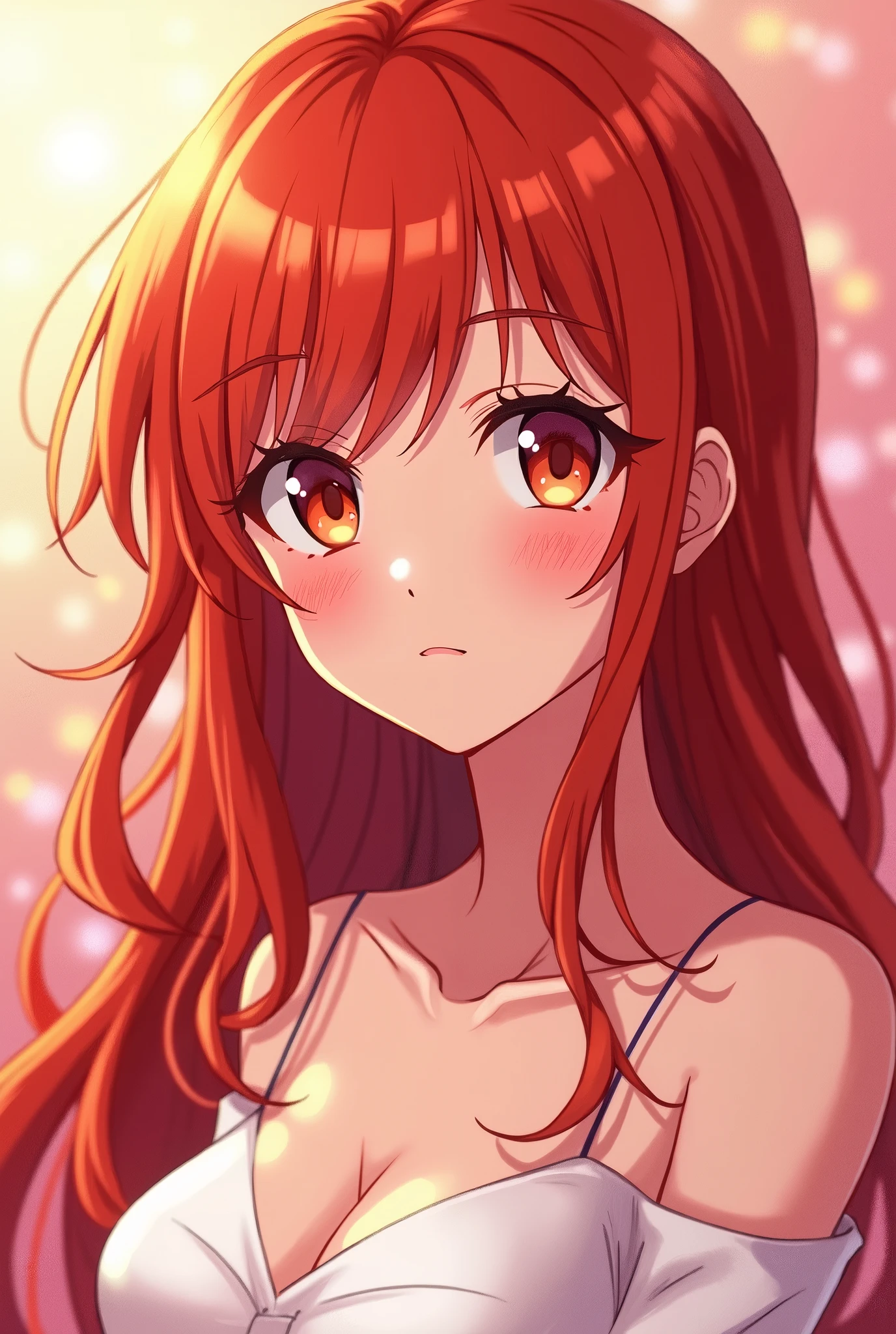 An anime style redhead girl 