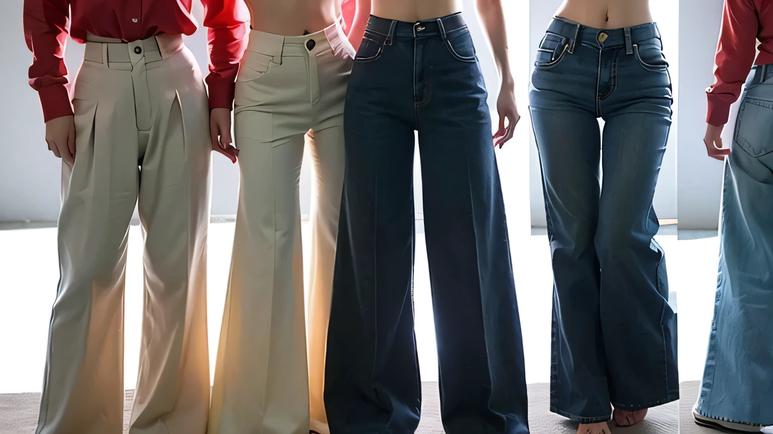 70s bell bottoms, Lower body, A photo showing all of the pants, old fashion, Uncouthing, Create a pants that won&#39;t get cut off,