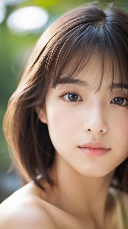 lens: 135mm f1.8, (Highest quality), (Beautiful Japanese Girl), (Moisturized lips), Narrow eyes, double eyelid, Delicate clavicle, Flat Chest , I'm ashamed of my smallness, Underdeveloped breasts, smile, (Spotted sunlight: 1.2), Professional Lighting, (Petite figure), (Sunburned skin: 0.2), Full body photo, Full Body Focus, (Standing posture)、A proper honor student、Slender body、(A wearing a navy blue blazer:1.5)、boyish, Putting very short hair into a ponytail、Stylish white bedroom、Ribbon on chest、Sweep all your hair back、Crouching with rope、Round 1,(((Completely naked))), The gesture of taking off a blazer
