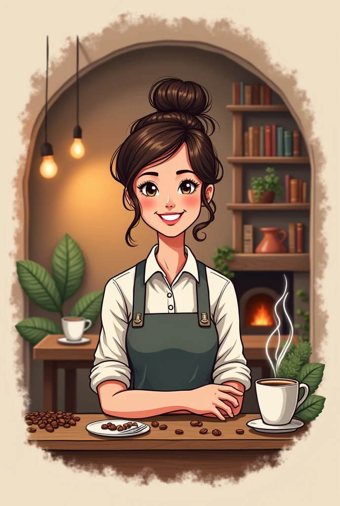 create a logo that correlates coffee shop with cozy memories